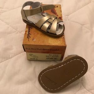 Salt Water Originals Gold Sandals - NEW